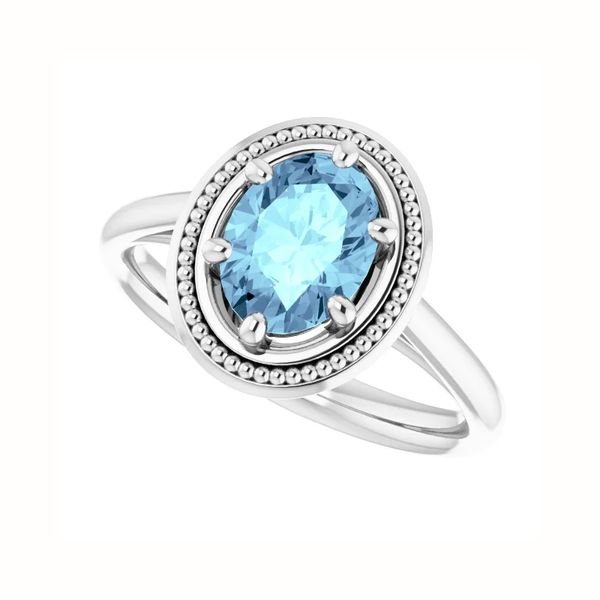 14k Halo Style Gemstone Ring Image 5 David Douglas Diamonds & Jewelry Marietta, GA