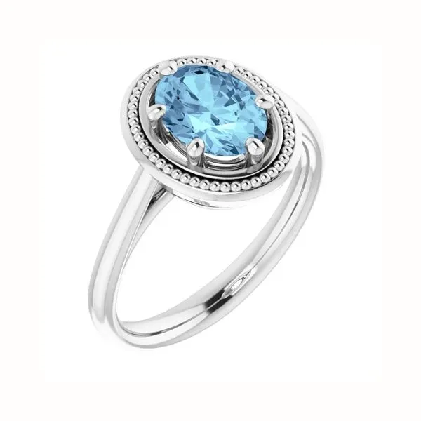 14k Halo Style Gemstone Ring David Douglas Diamonds & Jewelry Marietta, GA