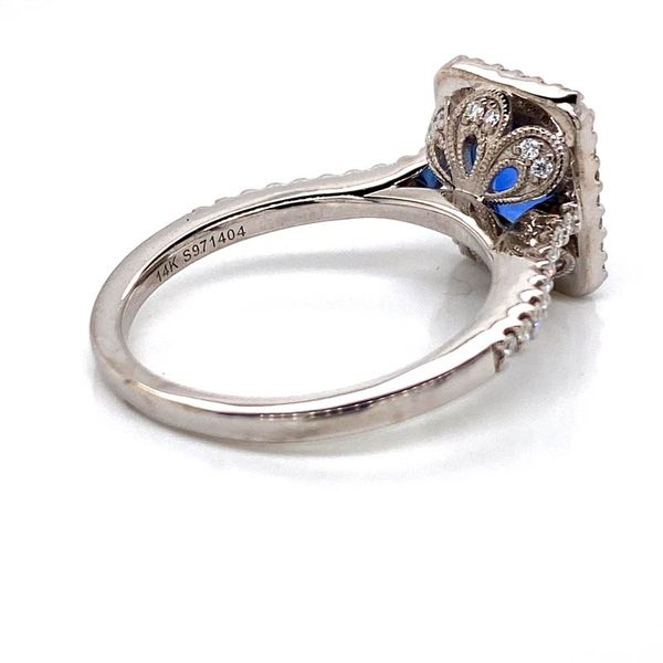 14k Sapphire Halo Engagement Ring Image 4 David Douglas Diamonds & Jewelry Marietta, GA