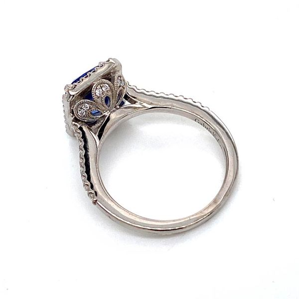14k Sapphire Halo Engagement Ring Image 5 David Douglas Diamonds & Jewelry Marietta, GA
