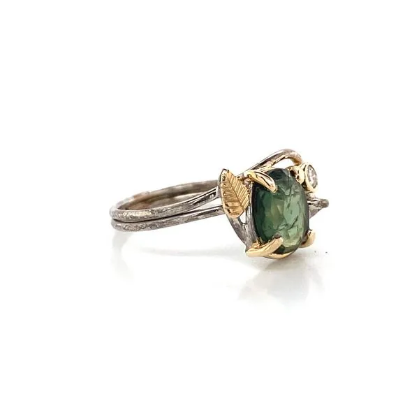 14k Organic Style Gemstone Ring