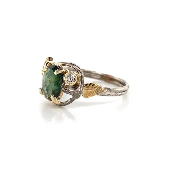 14k Organic Style Gemstone Ring