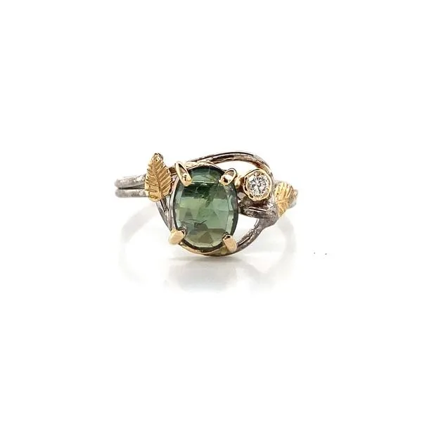 14k Organic Style Gemstone Ring