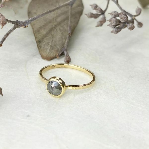14k Grey Rose Cut Diamond Ring Image 3 David Douglas Diamonds & Jewelry Marietta, GA