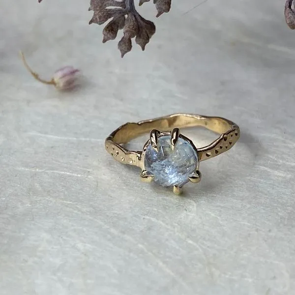 14k Rose Cut Aquamarine Ring Image 3 David Douglas Diamonds & Jewelry Marietta, GA