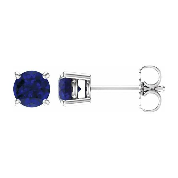 14k Stud Style Sapphire Earrings | 4mm Image 2 David Douglas Diamonds & Jewelry Marietta, GA