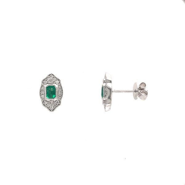 18k White Gold Gemstone Earrings Image 2 David Douglas Diamonds & Jewelry Marietta, GA