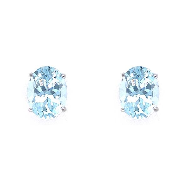 14k Stud Style Aquamarine Earrings David Douglas Diamonds & Jewelry Marietta, GA