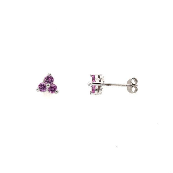 14k White Gold 1/2 CTW Gemstone Cluster Earrings David Douglas Diamonds & Jewelry Marietta, GA