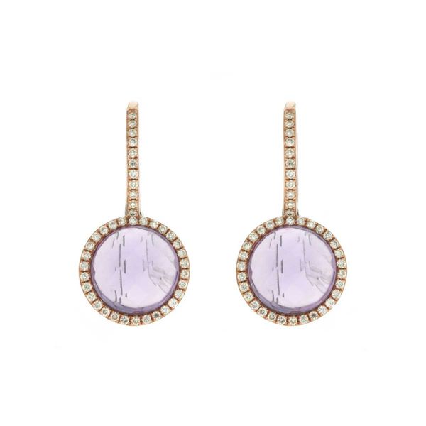 14k Gemstone Halo Earrings David Douglas Diamonds & Jewelry Marietta, GA