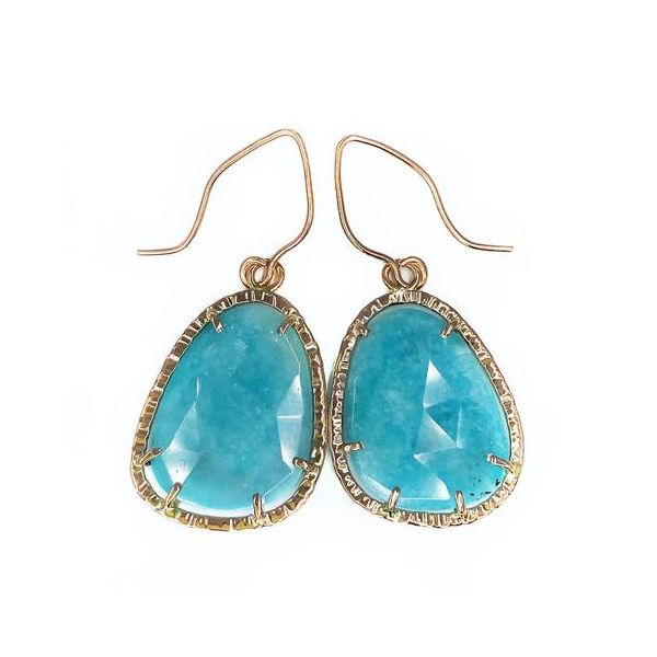 14k Halo Style Gemstone Earrings David Douglas Diamonds & Jewelry Marietta, GA