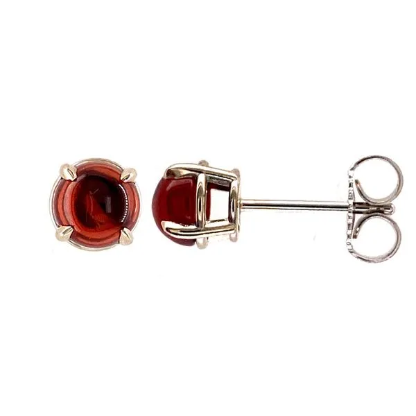 14k Garnet Stud Earrings thumb image 1