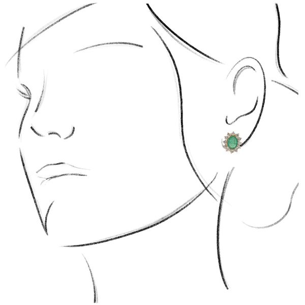 14k Halo Style Earrings Image 3 David Douglas Diamonds & Jewelry Marietta, GA
