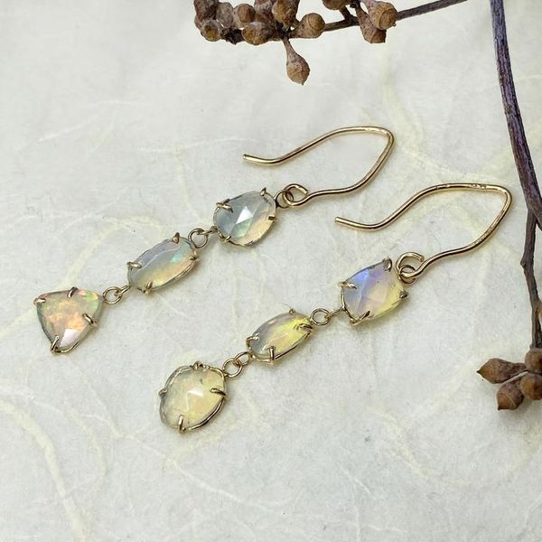 14k Opal Link Earrings Image 3 David Douglas Diamonds & Jewelry Marietta, GA