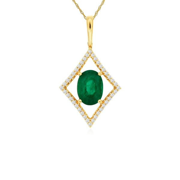 14k Geometric Gemstone Necklace David Douglas Diamonds & Jewelry Marietta, GA