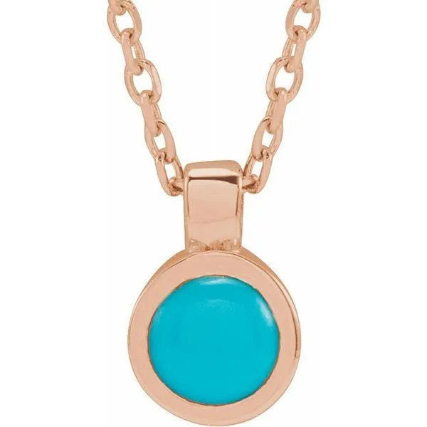 Turquoise Bezel Set Neck