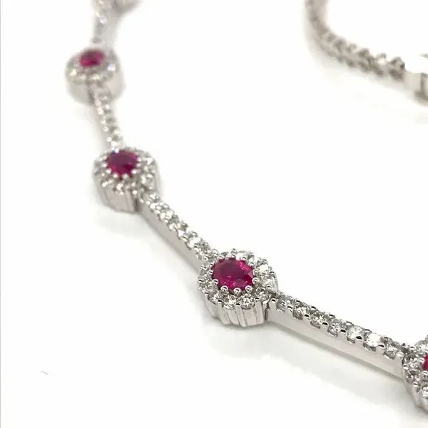 18k White Gold Gemstone Fashion Necklace Image 2 David Douglas Diamonds & Jewelry Marietta, GA