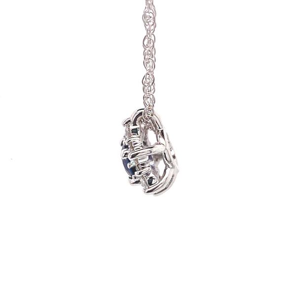 14k Cluster Halo Gemstone Necklace Image 2 David Douglas Diamonds & Jewelry Marietta, GA