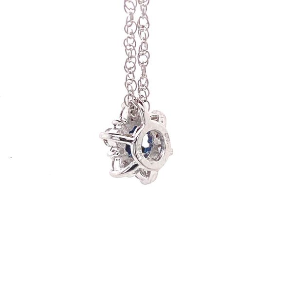 14k Cluster Halo Gemstone Necklace Image 3 David Douglas Diamonds & Jewelry Marietta, GA