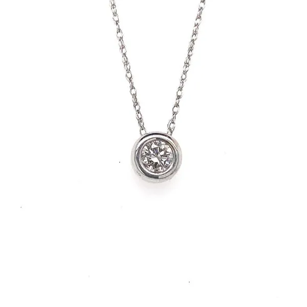 14k Bezel Set Lab Grown Diamond Necklace David Douglas Diamonds & Jewelry Marietta, GA