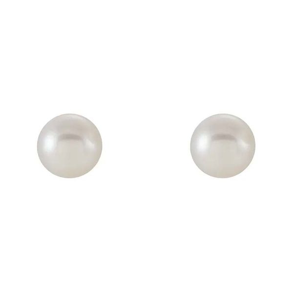 14k Freshwater Stud Earrings | 8mm Image 2 David Douglas Diamonds & Jewelry Marietta, GA