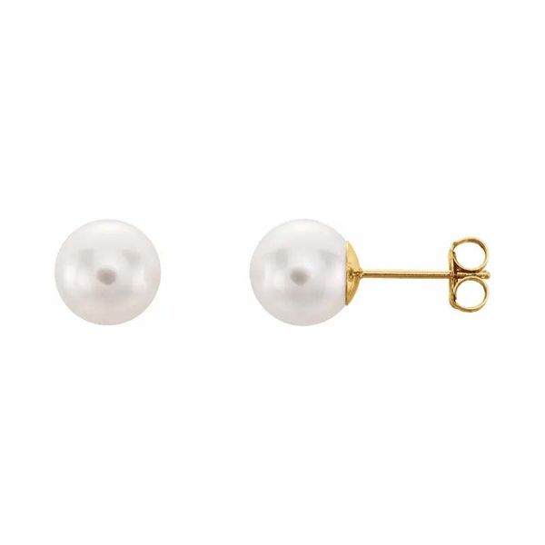 14k Akoya Stud Earrings | 7mm David Douglas Diamonds & Jewelry Marietta, GA