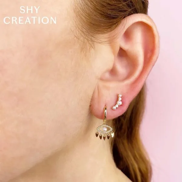 14k Bar Stud Earrings
