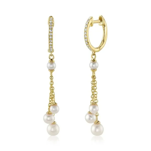 14k Dangle Hoop Earrings | 12mm
