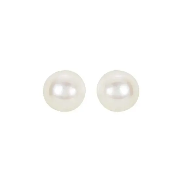 14k Freshwater Stud Earrings | 4mm Image 2 David Douglas Diamonds & Jewelry Marietta, GA