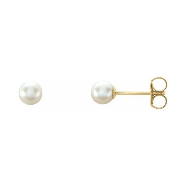 14k Freshwater Stud Earrings | 4mm David Douglas Diamonds & Jewelry Marietta, GA