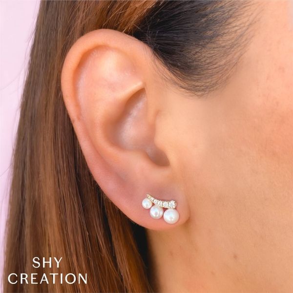 Curved Stud Earring Image 2 David Douglas Diamonds & Jewelry Marietta, GA