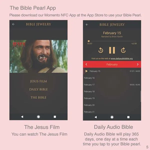 14k Bible in a Pearl Necklace thumb image 2