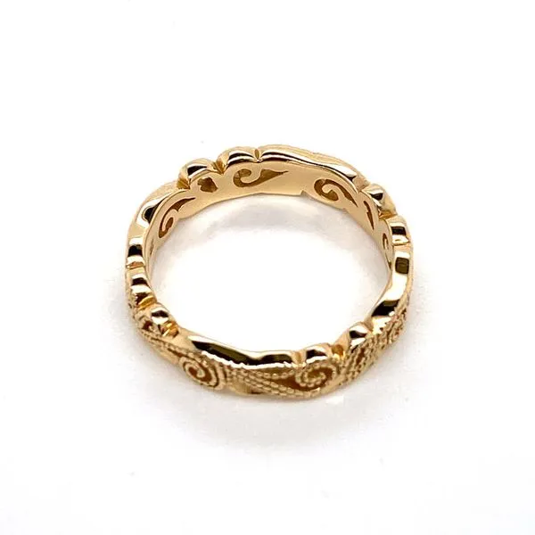 14k Scroll Style Eternity Wedding Band thumb image 4