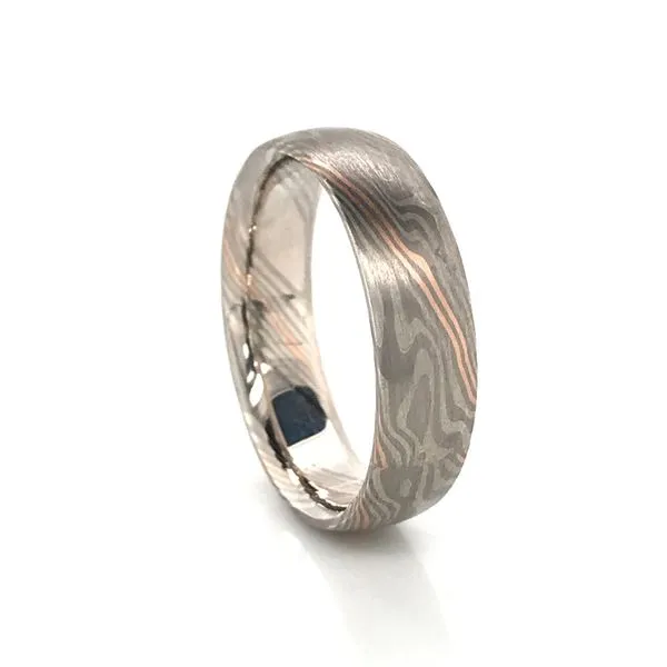 Two-Tone Mokume Gane Wedding Band Image 2 David Douglas Diamonds & Jewelry Marietta, GA