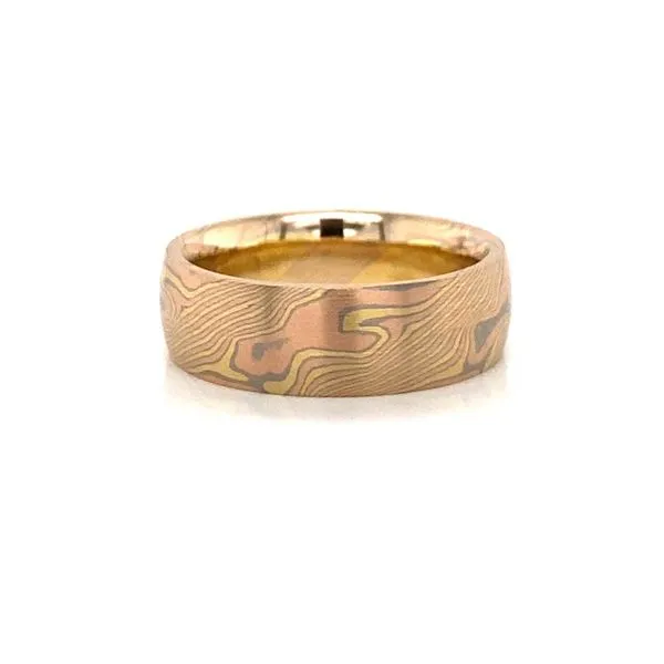 Tri-Color Mokume Gane Wedding Band