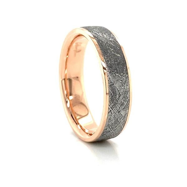 Gibeon Meteorite Wedding Band Image 2 David Douglas Diamonds & Jewelry Marietta, GA