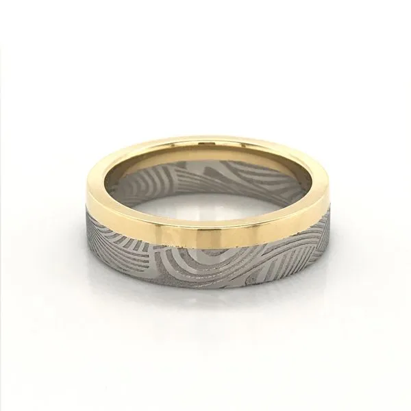 Two-Tone Damascus Steel Wedding Band David Douglas Diamonds & Jewelry Marietta, GA