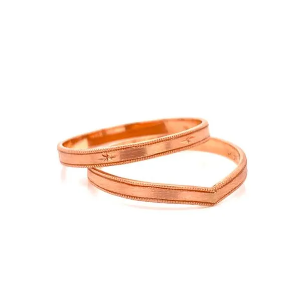 14k Engraved Stackable Rings
