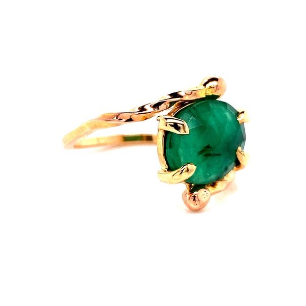14k Rose Cut Emerald Twist Ring Image 2 David Douglas Diamonds & Jewelry Marietta, GA