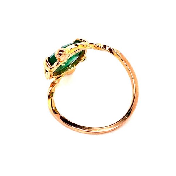 14k Rose Cut Emerald Twist Ring Image 3 David Douglas Diamonds & Jewelry Marietta, GA