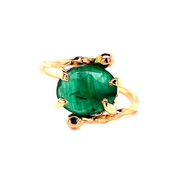 14k Rose Cut Emerald Twist Ring David Douglas Diamonds & Jewelry Marietta, GA