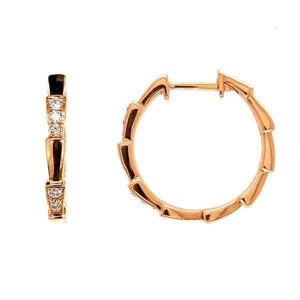 18k Geometric Hoop Earrings | 17mm Image 2 David Douglas Diamonds & Jewelry Marietta, GA