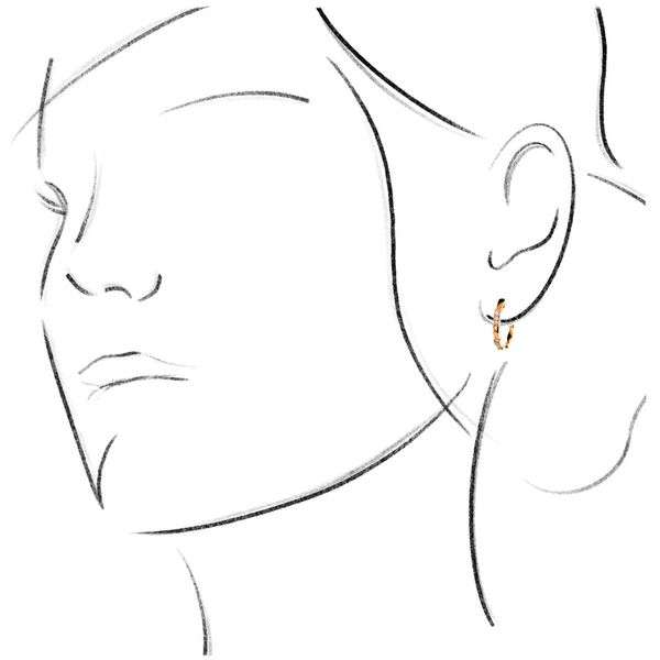 18k Geometric Hoop Earrings | 17mm Image 3 David Douglas Diamonds & Jewelry Marietta, GA