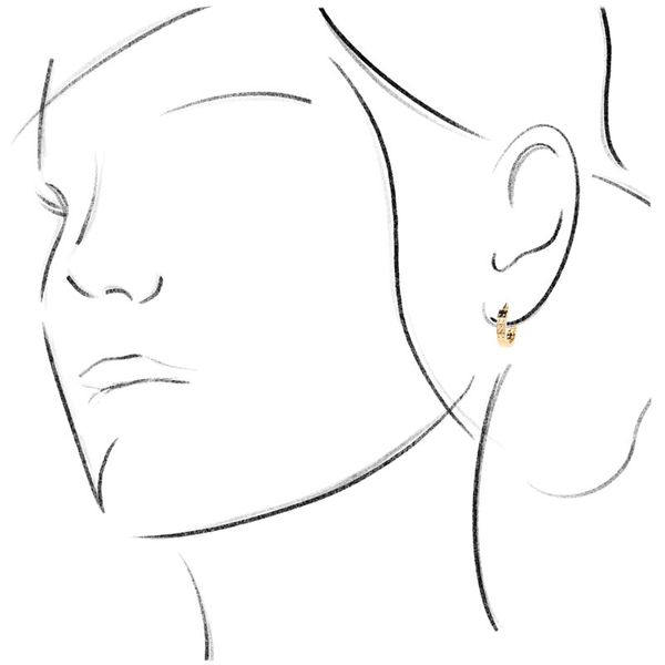 14k Fancy Hoop Earrings | 14 mm Image 3 David Douglas Diamonds & Jewelry Marietta, GA