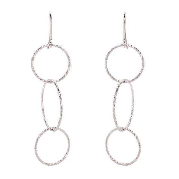 14k Circle Dangle Earrings Image 2 David Douglas Diamonds & Jewelry Marietta, GA