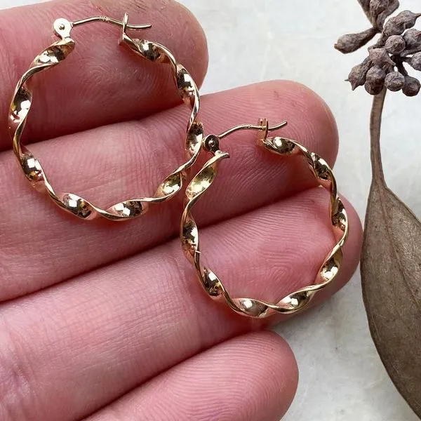 Twisted Hoop Earrings