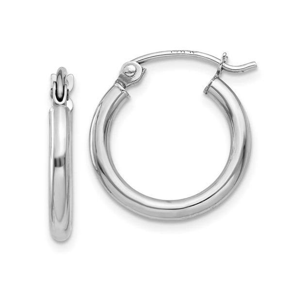 14k Hoop Earrings | 15mm David Douglas Diamonds & Jewelry Marietta, GA