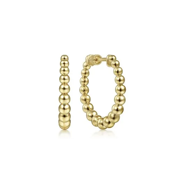 Beaded Hoop Earrings | 20mm thumb image 1