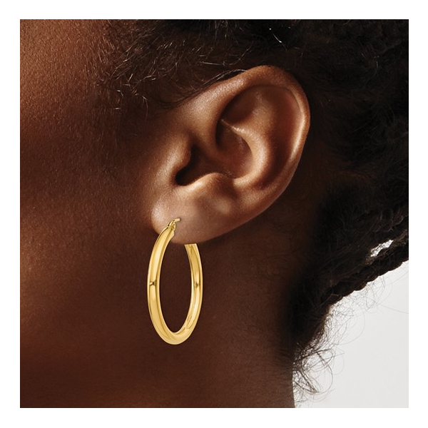 Classic Hoop Earrings | 30mm Image 3 David Douglas Diamonds & Jewelry Marietta, GA