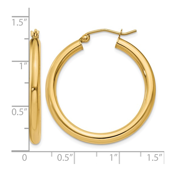 Classic Hoop Earrings | 30mm Image 4 David Douglas Diamonds & Jewelry Marietta, GA